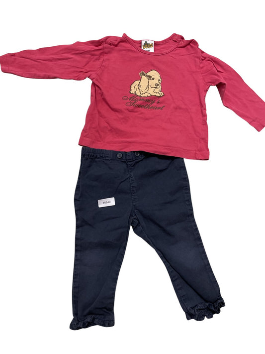 Pullover mit Hose - Gr. 74