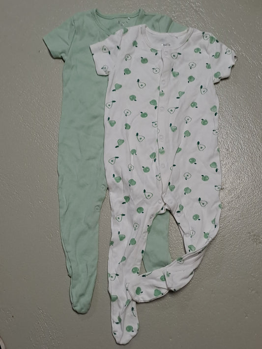 2er Bundle - Strampler Apfel - Gr. 74/80