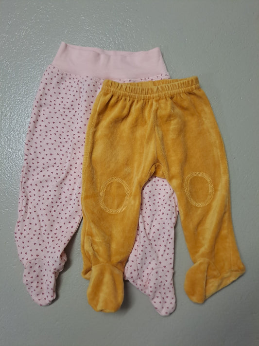 2er Bundle - Leggings mit Füssen - Gr. 62