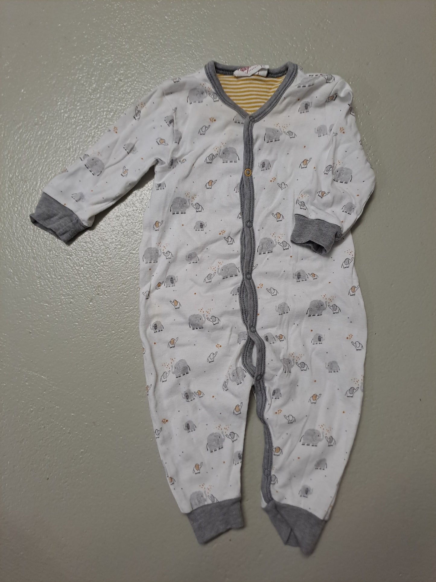 Strampler Elefäntchen - Gr. 62/68