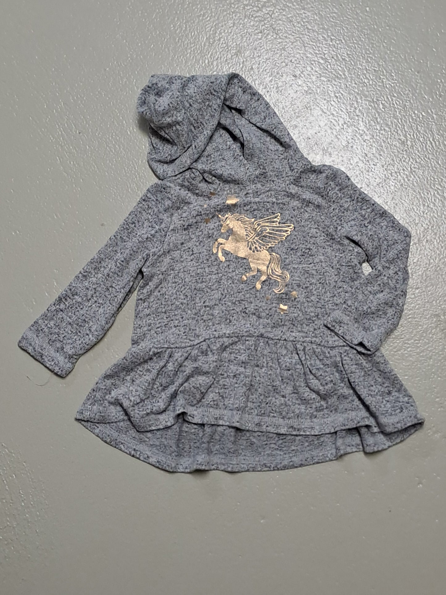 Pullover lang Einhorn - Gr. 74