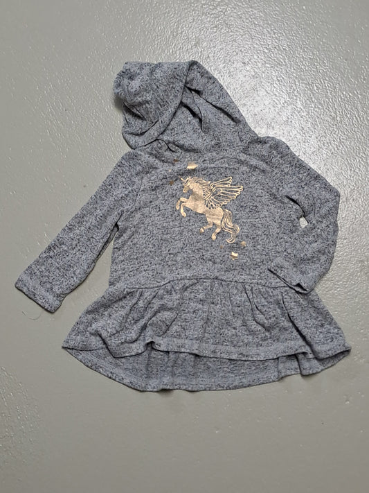 Pullover lang Einhorn - Gr. 74