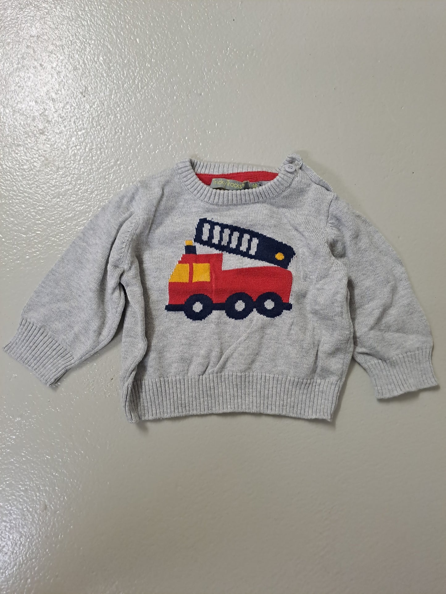 Pullover Feuerwehrauto - Gr. 68