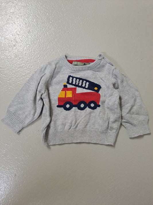 Pullover Feuerwehrauto - Gr. 68